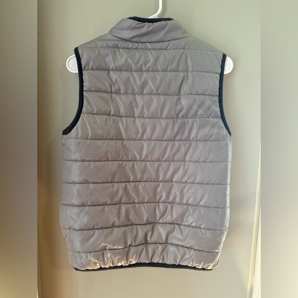 Gymboree Silver Puffer Vest and Green Puffer Hooded Vest - Picture 4 of 8